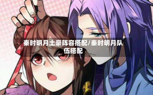 秦时明月土豪阵容搭配/秦时明月队伍搭配
